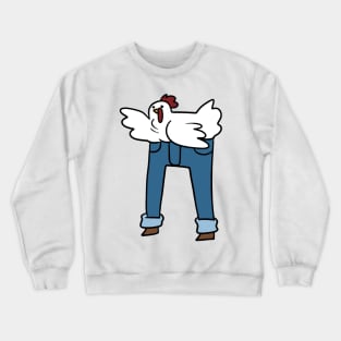Funny Chicken Wearing Pants Crewneck Sweatshirt